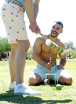Beefy top settles the score with horny bottom over a hot and sweaty match of croquet. by Man Royale With Arad Winwin