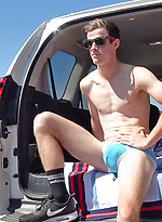 Brad Hunter naked by the train line by Bentley Race With Brad Hunter