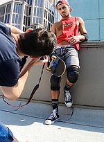 Our sexy mate Lucas Deen is getting naked on the roof by Bentley Race With Lucas Deen