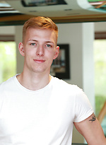 Tall & Muscular Young Blond Pup Christian by English Lads