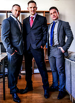 Dylan James and Alexander Volkov double-team Andrey Vic by Lucas Entetainment With Alexander Volkov,Andrey Vic,Dylan James