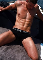 Alex on boat in Vinkeveen by Male Model With Alex Mecum