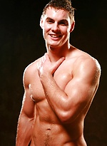 Nick W posing erotic wet in studio by Male Model