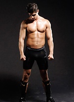 Maarten posing in studio Amsterdam by Male Model