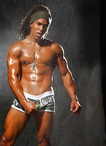 Roderique  studio with lost of oil by Male Model