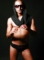 Daniel sexy in leather jacket by Male Model