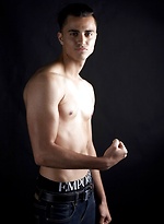 Macc posing first glamour shoot by Male Model