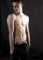 Macc posing first glamour shoot by Male Model