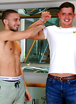 Young Straight & Muscular Stud Logan Wanks his 1st Man & it's Jack's Thick Uncut Cock by English Lads