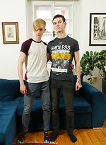 Monster cock boy Kaleb Cross hammers away at new twink Marcel Boyle. by BF Collection With Kaleb Cross
