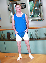 Young Footballer George with Amazing Blue Eyes by English Lads