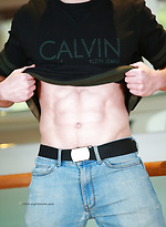 Tall Blond Athlete Drew Shows off his Ripped Body by English Lads