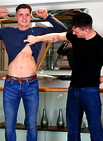 Straight Muscular Hunk Logan Gets Sucked by his 1st Man by English Lads