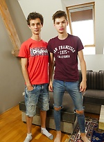 Skinny gay boys Alan Caine and Curtis Cameron fucking raw by BF Collection With Curtis Cameron