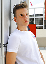 Hung Aussie boy Connor Peters naked on the Bentley Race roof by Bentley Race