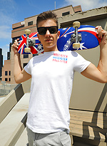 Hung Aussie boy Connor Peters naked on the Bentley Race roof by Bentley Race