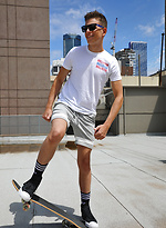 Hung Aussie boy Connor Peters naked on the Bentley Race roof by Bentley Race