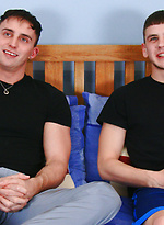 Muscular hunk Carter Lewis and Fresh-faced Dominic Moore fuck by English Lads