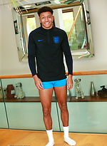 Young Straight Footballer Tyler Shows off his Muscular & Ripped Body & Big Uncut Cock! by English Lads