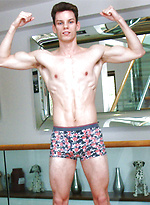 Ultra-Lean MMA Fighter Alex Wanks his Thick Uncut Cock & Shoots a Big Load of Jizz all over Himself! by English Lads