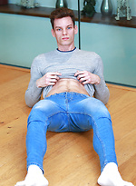 Young Mixed Martial Arts Expert Alex Shows off his Athletic & Ripped Body & Shoots Cum on his Chin! by English Lads
