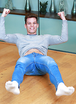 Young Mixed Martial Arts Expert Alex Shows off his Athletic & Ripped Body & Shoots Cum on his Chin! by English Lads