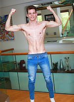Young Mixed Martial Arts Expert Alex Shows off his Athletic & Ripped Body & Shoots Cum on his Chin! by English Lads