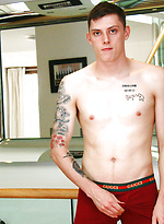 Straight Rugby Player Patrick Wanks his Uncut Cock & Pumps his Ass with a Dildo & Cums Loads! by English Lads
