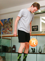 Eighteen Year Old Footballer Bradley Shows his Lean Body & Long and Thick Uncut Cock! by English Lads