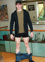 Young Teenage Athlete Callem Shows off his Muscular and Ripped Physique and Massive Uncut Cock! by English Lads