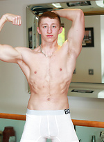 Young Teenage Athlete Callem Shows off his Muscular and Ripped Physique and Massive Uncut Cock! by English Lads
