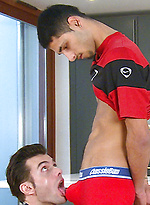 Video of Photo Shoot - Straight Footballer Ronaldo -  Justin's the 1st Guy to suck his Cock & Kiss! by English Lads