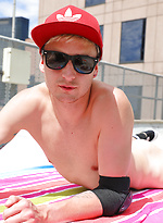 Naked out on the roof with Aussie boy Nate by Bentley Race