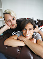 Back in the studio with our cute mates Andy and Nate by Bentley Race