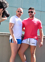 Our sexy mate Zak and Dylan getting naked on the roof by Bentley Race