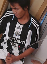 Watersports loving twinks soak each other while still wearing their favorite football kits. by Gay Asian Piss