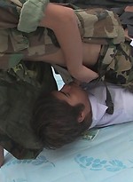 The soldier\\\\\\\'s prisoner sucks his guards cock, before before having his man hole filled with military cock. by Asia Boys