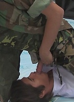 The soldier\\\\\\\'s prisoner sucks his guards cock, before before having his man hole filled with military cock. by Asia Boys