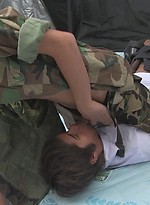 The soldier\\\\\\\'s prisoner sucks his guards cock, before before having his man hole filled with military cock. by Asia Boys