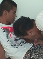 A handsome Asian lad gets a long and very deep blow job from his fuck buddy. by Asia Boys