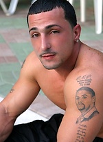 Muscle latin guy Chris Principe jacking off dick by Finest Latin Men