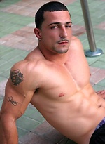 Muscle latin guy Chris Principe jacking off dick by Finest Latin Men