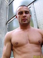 Latin stud Dominic posing outdoors by Finest Latin Men