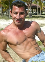 Hot muscle man Orlando outdoors by Finest Latin Men
