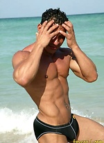 Hot muscle man Orlando outdoors by Finest Latin Men