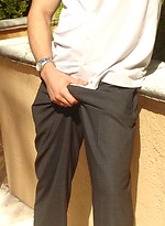 Beefy Gabriel posing outdoors by Finest Latin Men