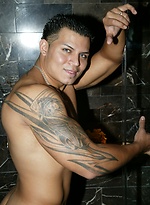 Hot muscle latino Alan shows his fat uncut cock. by Finest Latin Men