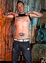 This hunk gets so turned on by the vibration of his tattooing gear that his cock starts to stir by With Marcello