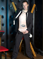 This gay hunk loves to show off his hard cock as well as his tattood stomach and he looks great. by With Marcello