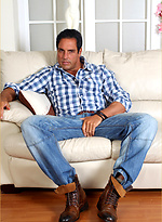 Marcello is wearing a checked shirt and playing with his hard cock by With Marcello With Marcello
